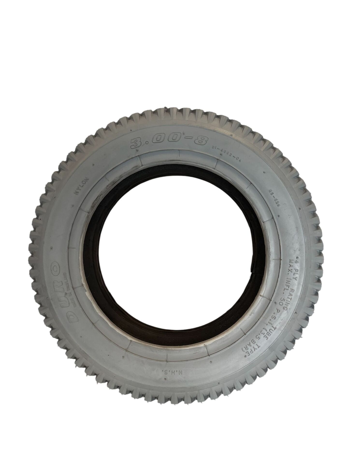 300x8  DOLGU DIŞ LASTİK GRİ ( İÇ DOLGULU SİYAH )